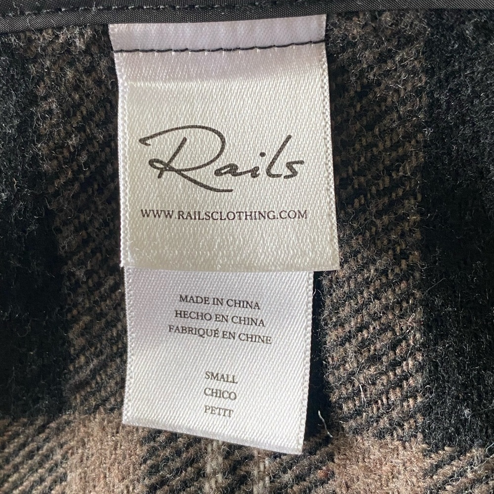 RAILS Ridley Jacket Mixed Mint Plaid Oversized Shirt Jacket Size Small - Picture 8 of 10